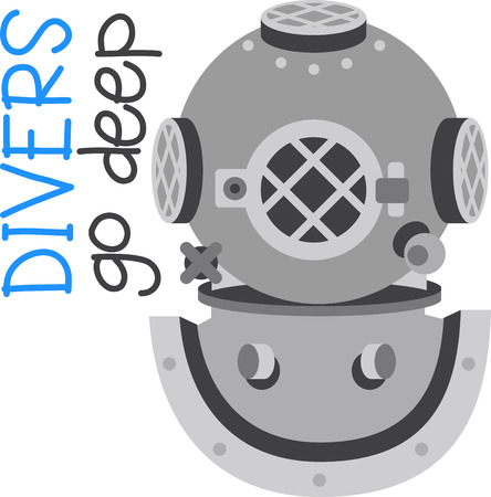 scuba helmetのイラスト素材