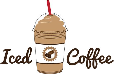 Have an iced coffee for your kitchen dcor.のイラスト素材