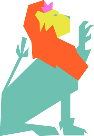 Medieval style of lionのイラスト素材