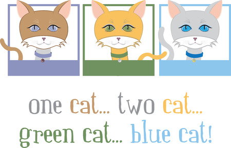 The cutest kitty cats that will melt your heart and make you go aaawwwww with this design by Embroidery patterns!のイラスト素材