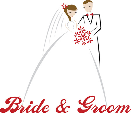 To the dear couple,as you look forward to all you're dreaming of,may you be blessed with love and happiness forever!のイラスト素材