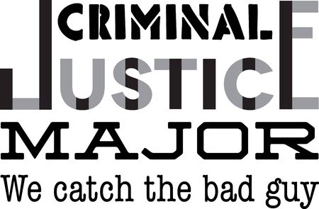 Use this humorous major design for a criminal justice college student.のイラスト素材