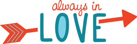 Add this cute love arrow to give at Valentine's Day.  They will love it on a hat or shirt.のイラスト素材