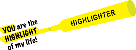 simple design with yellow highlighterのイラスト素材