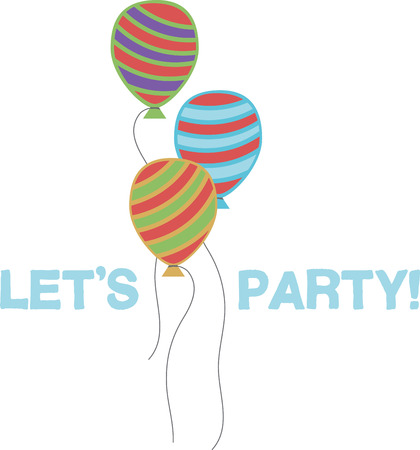 A party will look great with balloons fro decorations.のイラスト素材