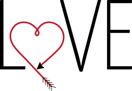 Simple design with cupid\'s arrow.のイラスト素材