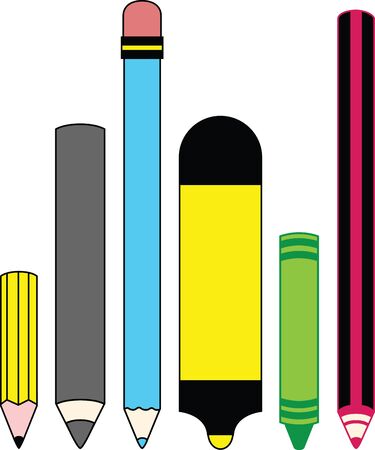 Always a back to school staple, this design is perfect on pencil bags, back packs, t-shirts and more!のイラスト素材