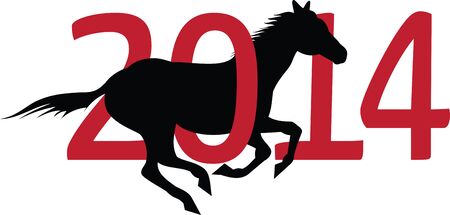 Celebrate the Chinese new year with a year of the horse design.のイラスト素材