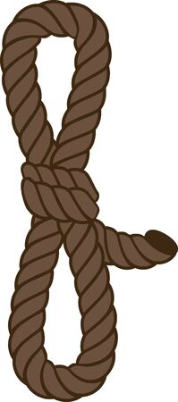 We learn the rope of life by untying its knots.のイラスト素材