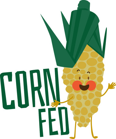 Show off your silly side with a funny ear of corn.のイラスト素材