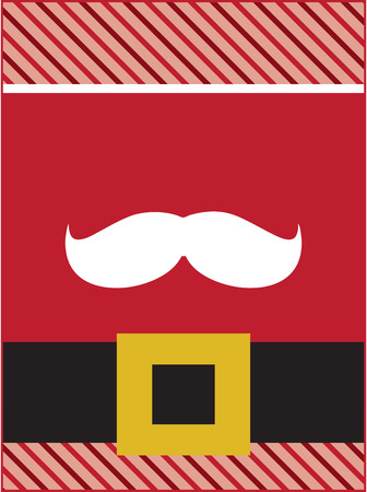 Don't mess with the mustache!  This stylish accent is great to spread a little merry on towels, linens, and pockets on your holiday projects!のイラスト素材