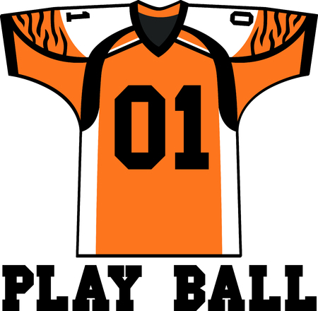 Storm the field with this design on  jerseys, warm-ups, uniforms, tees and more for your team.のイラスト素材