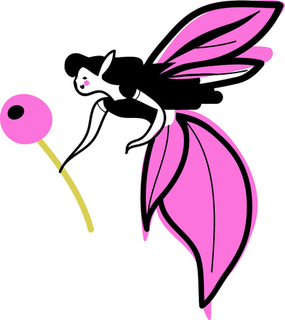 Get lost in the land of fairies and pixie dust with this design on child's bedroom decor and other projects!のイラスト素材