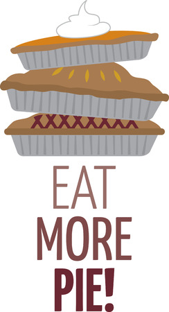 This desert of choice of all Americans will make a perfect gift for loved ones on framed embroidery, kitchen linen, chef coats, apron and hats.のイラスト素材