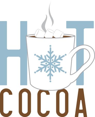 Get this favorite wintertime staple on your home decor and warm up table linen and more with this steamy design.のイラスト素材