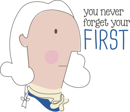 Draw inspiration from this design of one of the outstanding presidents of the United States with this design on school projects!のイラスト素材