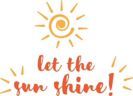 Bring some glowing sunshine into any projects with this very colorful and bright sun!のイラスト素材