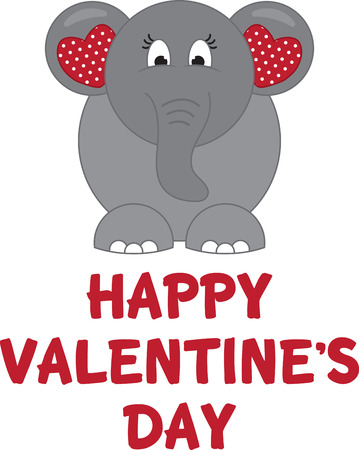 Put the cute in kids embroidery with the this adorable pachyderm motif on bodysuits, layettes, t-shirts, hats, bibs  more!のイラスト素材