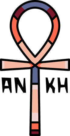 The Ankh is an ancient Egyptian hieroglyphic character and a symbol of eternal life!  This African culture design is perfect on framed embroidery, throw pillows and more!のイラスト素材