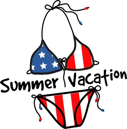 Show off your patriotic side by wearing this design on t-shirts, scarves, hats and more for Independence Day!のイラスト素材