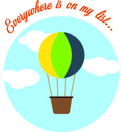 Up, up and away! Blast off!  This cute design will be perfect for your little adventurers on t-shirts, hoodies, hats, warm-ups and more!のイラスト素材