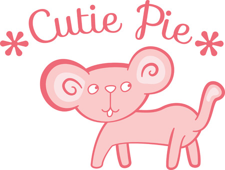 Put the cute in kids embroidery with this adorable motif on bodysuits, layettes, shirts, hats, bibs and more.のイラスト素材
