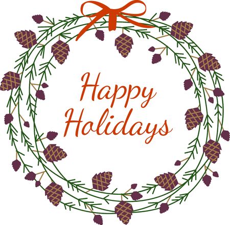 This cozy winter design is perfect on gifts, winter accessories, kitchen linens, home decor, holiday clothing and much more!のイラスト素材