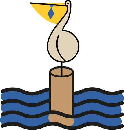 This majestic bird will make a stunning addition to any coastal home decor or as a perfect gift for the wildlife lover!のイラスト素材