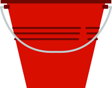 Large sand pails equal hours of fun at the beach building sand castles! This design is perfect on beach bags, towels, t-shirts and more!のイラスト素材