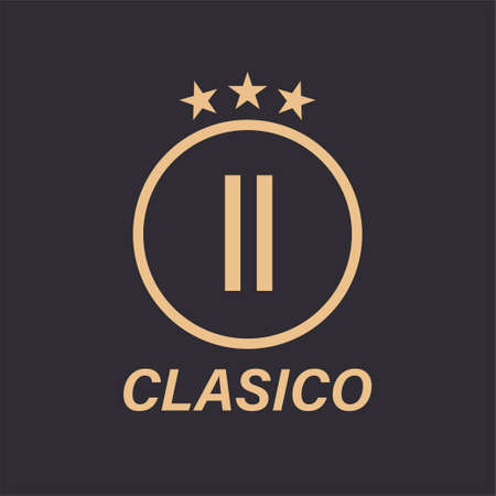 II Letter Logo Design with Star Icon. Classic Logo Concept with Circle and Starのイラスト素材