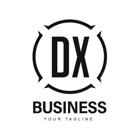 DX Initial A Logo Design with Abstract Styleのイラスト素材