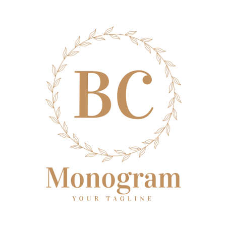 BC Initial A Logo Design with Feminine Styleのイラスト素材
