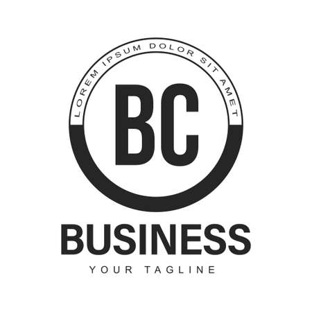 BC Initial A Logo Design with Abstract Styleのイラスト素材