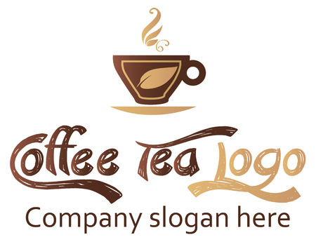 Coffee and tea logo design, vector file easy to edit.のイラスト素材