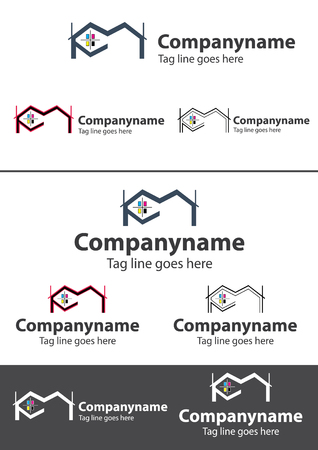 CMYK Pixelmark Printing house company Logoのイラスト素材