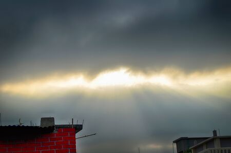 Storm Clouds and Rainの写真素材