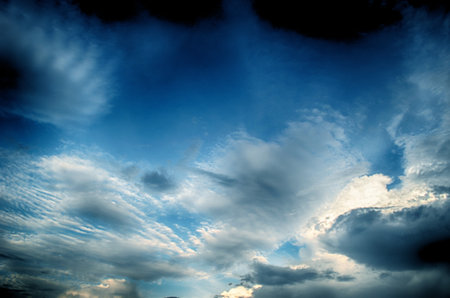 Cloudscape has been developing in gorgeous form. The picture present a beautiful cloudscape.の写真素材