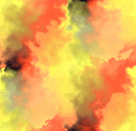abstract background with fire and smoke in the form of a cloudの写真素材