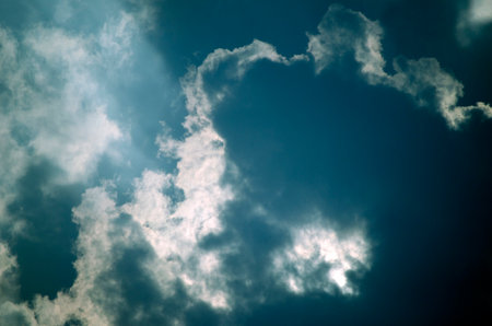 Cloudscape has been developing in gorgeous form. The sky is filled with beautiful clouds.の写真素材