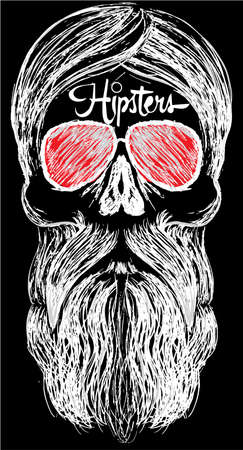 Fashion silhouette hipster style, vector illustrationのイラスト素材