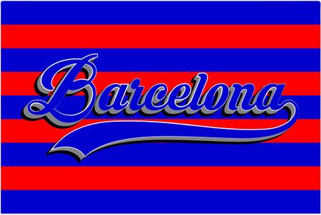 Barcelona typography sports graphicのイラスト素材