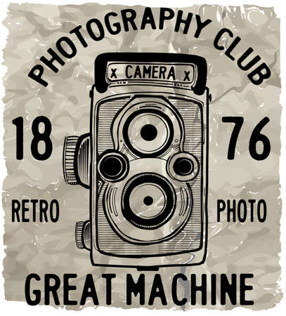 Vector illustration of retro cameraのイラスト素材