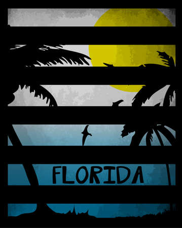 Summer tee graphic design florida californiaのイラスト素材