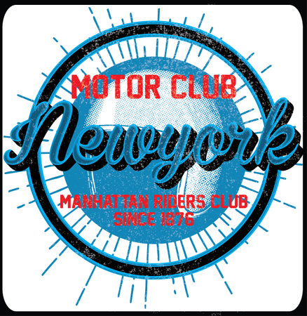 motorcycle t-shirt graphicのイラスト素材