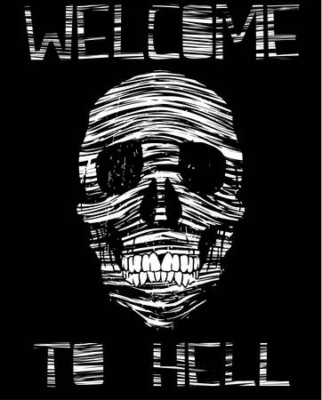 Skull T shirt Graphic Designのイラスト素材
