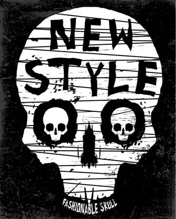 Skull T shirt Graphic Designのイラスト素材