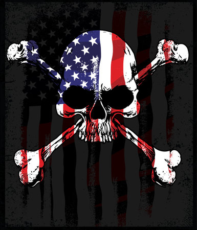 Skull T shirt Graphic Designのイラスト素材