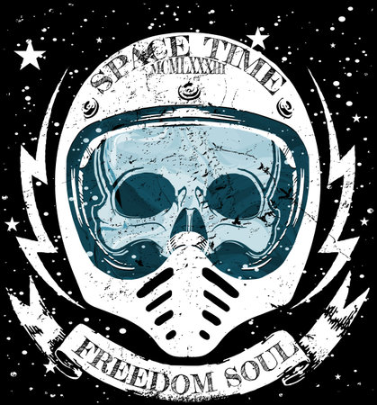 Skull T shirt Graphic Designのイラスト素材