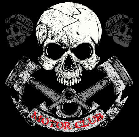 Skull T shirt Graphic Designのイラスト素材