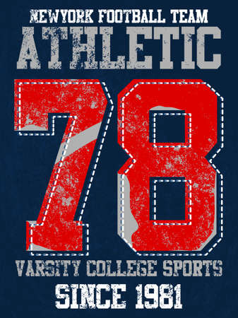 College vector label and print design for t shirt graphic designのイラスト素材